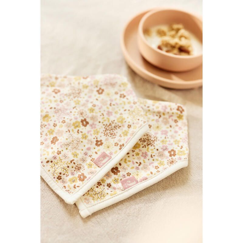 Lot de 2 Bavoirs Bandana Flower Fairies - jollein