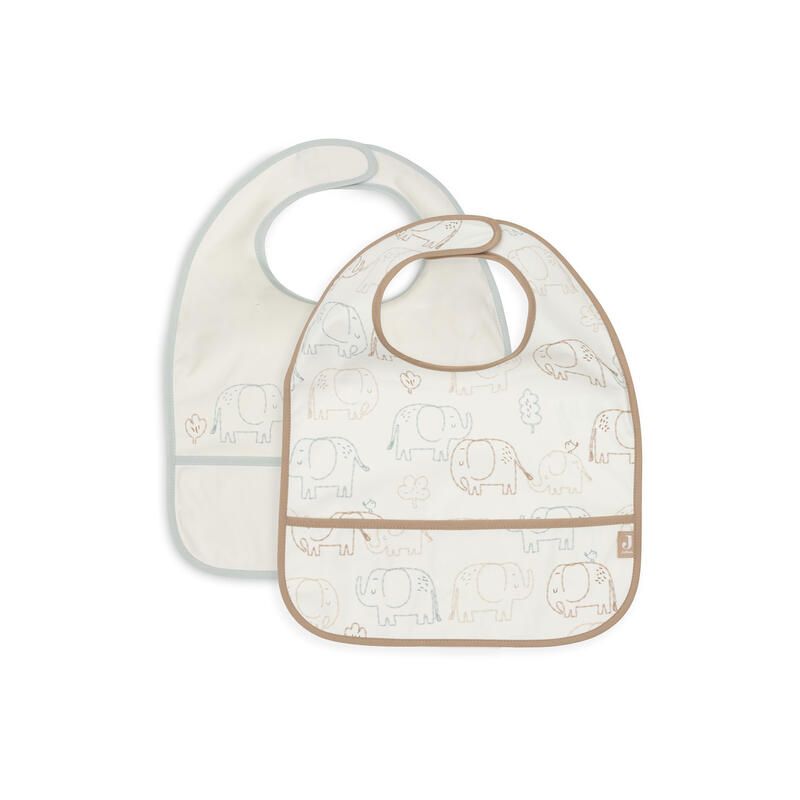 Lot de 2 Bavoirs Imperméables Elephant Tales - jollein