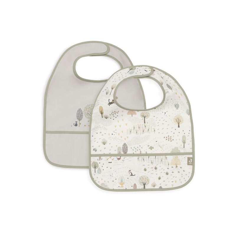 Lot de 2 bavoirs Imperméables Tiny Park - jollein