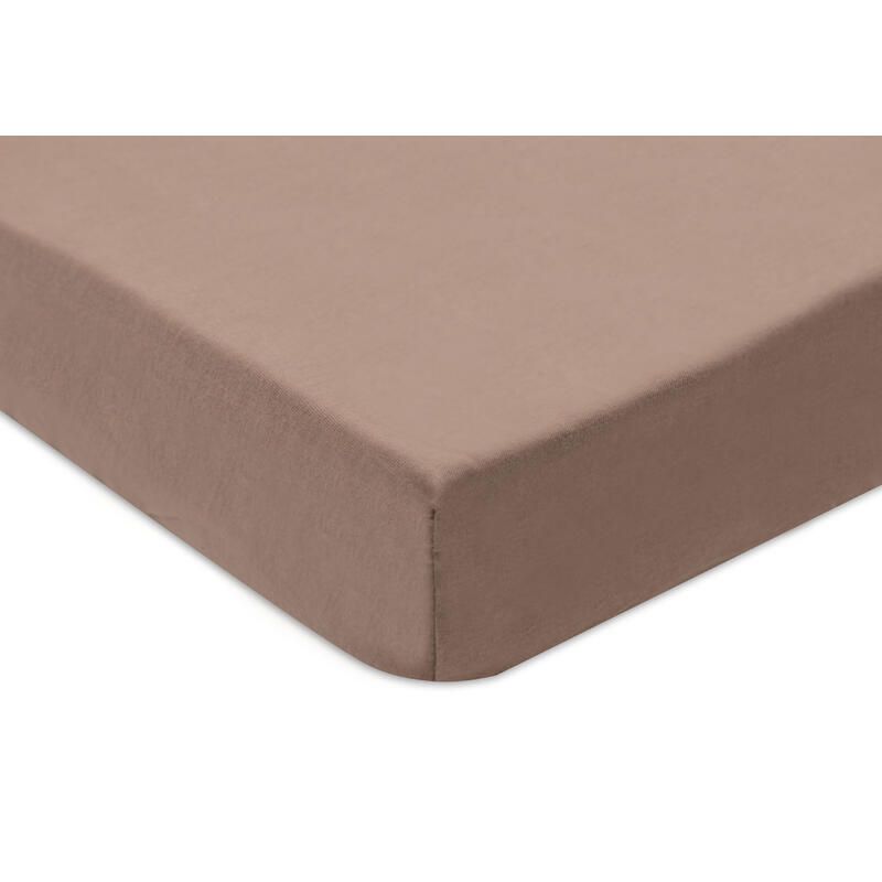 Lot de 2 Drap-housses Jersey 60x120cm Milky Coffee - jollein