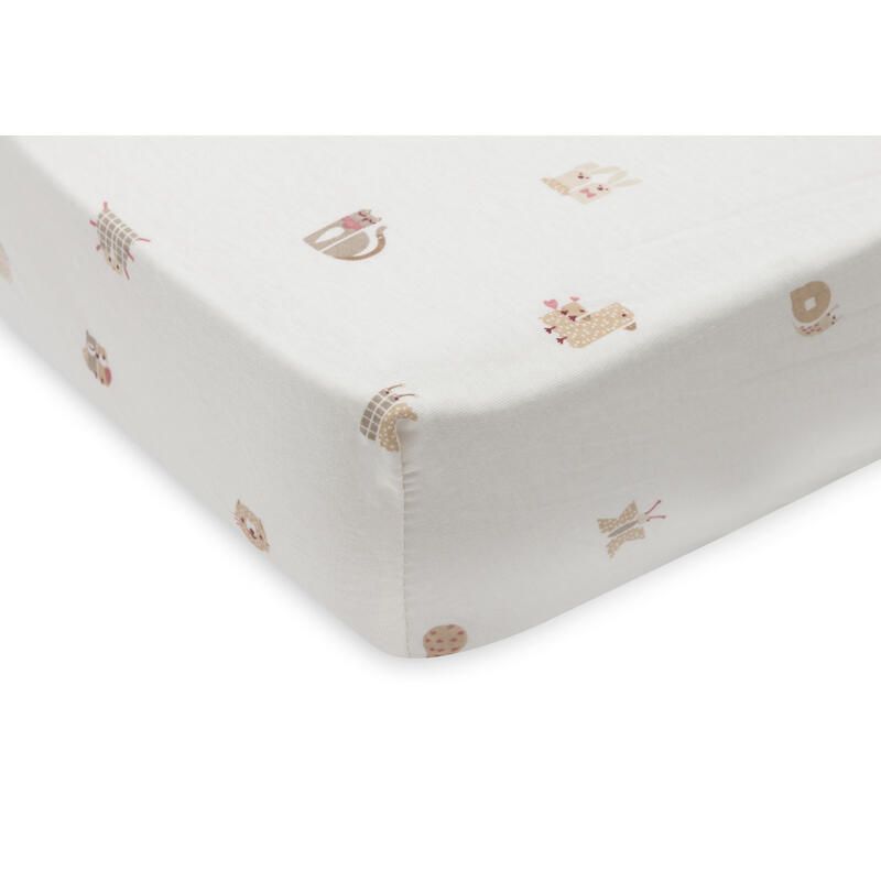 Drap-housse Jersey Animal Friends 40/50x80/90cm - jollein