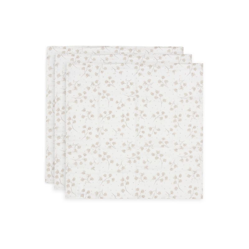 Lot de 3 Langes Gaze de coton Small Leafy Dreams 70x70cm - jollein