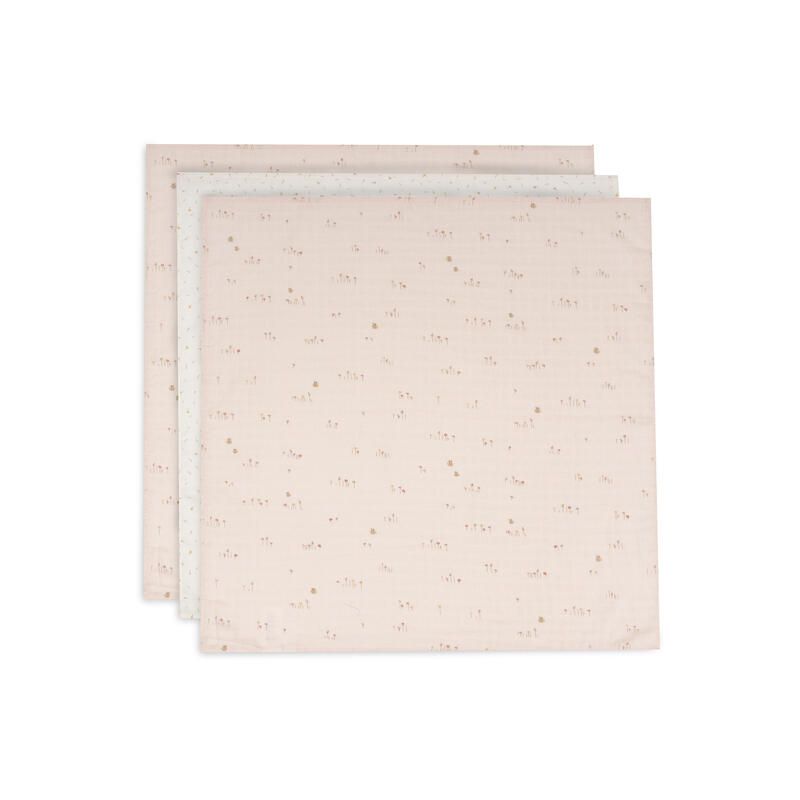 Lot de 3 Langes en Gaze de Coton Small 70x70cm Pretty Picnic - jollein