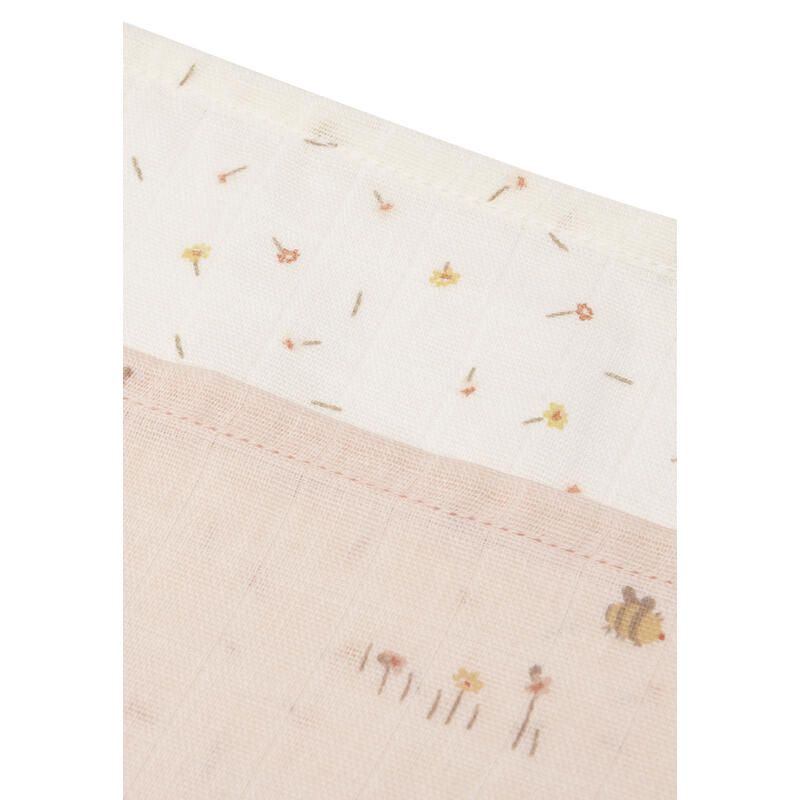 Lot de 3 Langes en Gaze de Coton Small 70x70cm Pretty Picnic - jollein