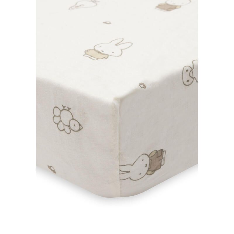 Drap-housse Jersey 60x120cm Miffy Farm  - jollein