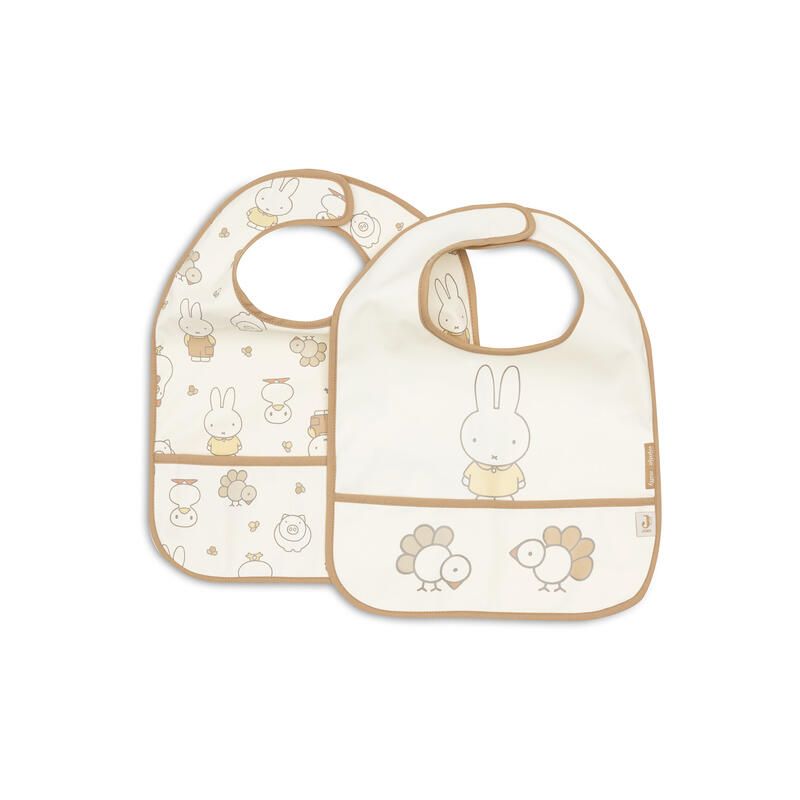Lot de 2 Bavoirs imperméables Miffy Farm - jollein