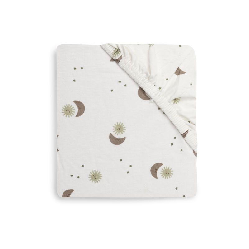 Drap-housse Jersey Over The Moon 40-50 x 80-90cm Multicolore - jollein