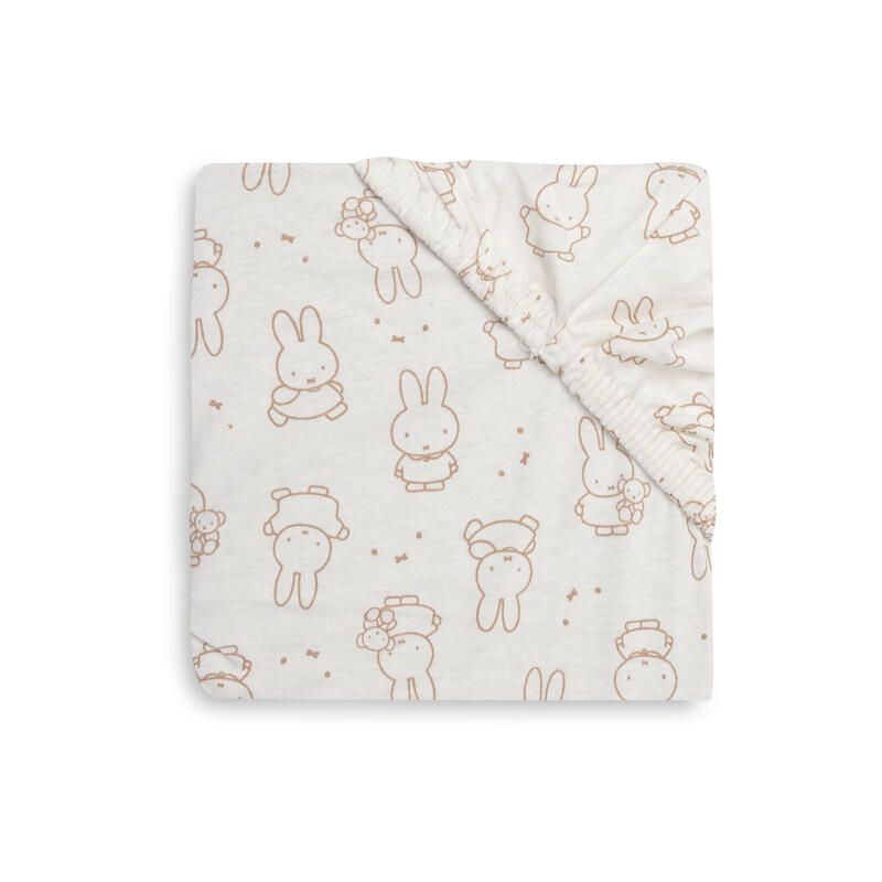 Drap-housse Jersey Miffy Moments 40-50 x 80-90cm Terra - jollein