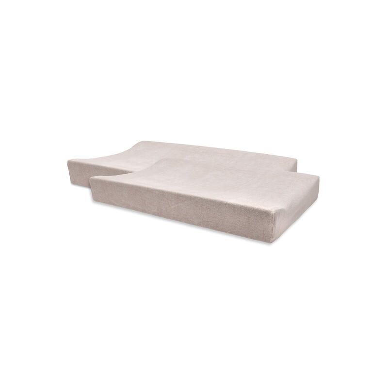 Lot de 2 housses de matelas à langer éponge Basics 50x70cm Silk Rose - jollein