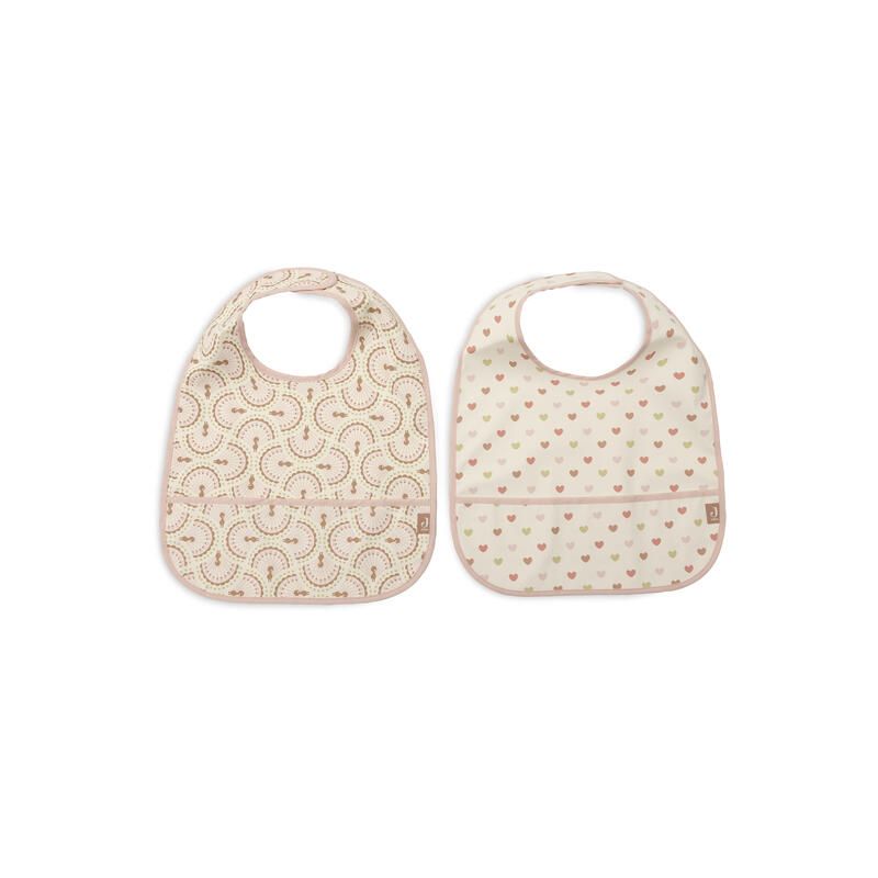 lot de 2 bavoirs Imperméable Soft Plumes Multicolore - jollein