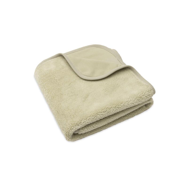 Couverture Berceau Sherpa/Jersey Basics 75x100cm Matcha - jollein
