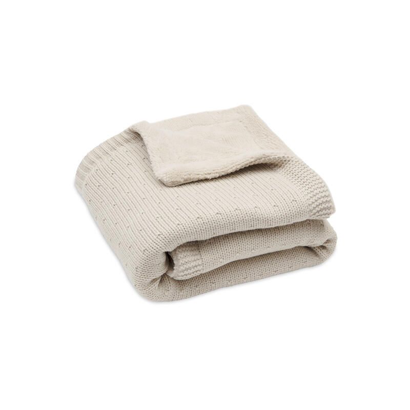 Couverture berceau Fluffy Sprinkle Knit 75x100cm Sand - jollein