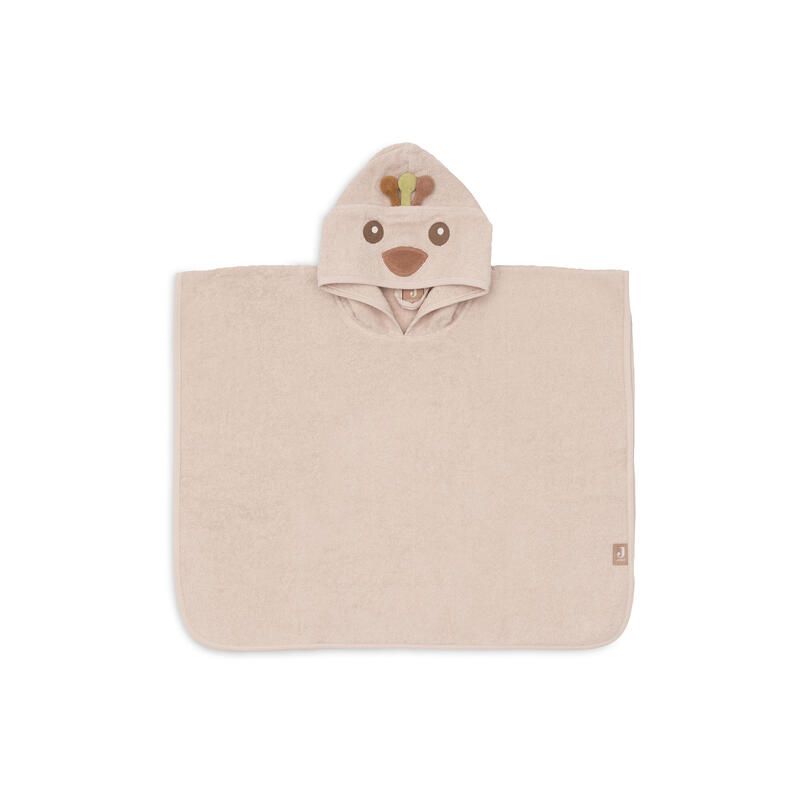 Poncho de bain éponge Peacock Pavie Soft Plumes Silk Rose - jollein