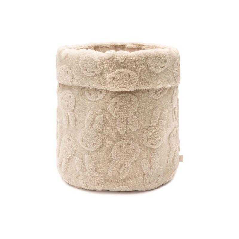 Panier de rangement Jacquard Teddy Miffy Sand - jollein