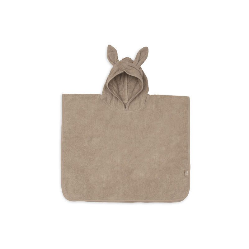 Poncho de bain éponge Basics Milky Coffee - jollein