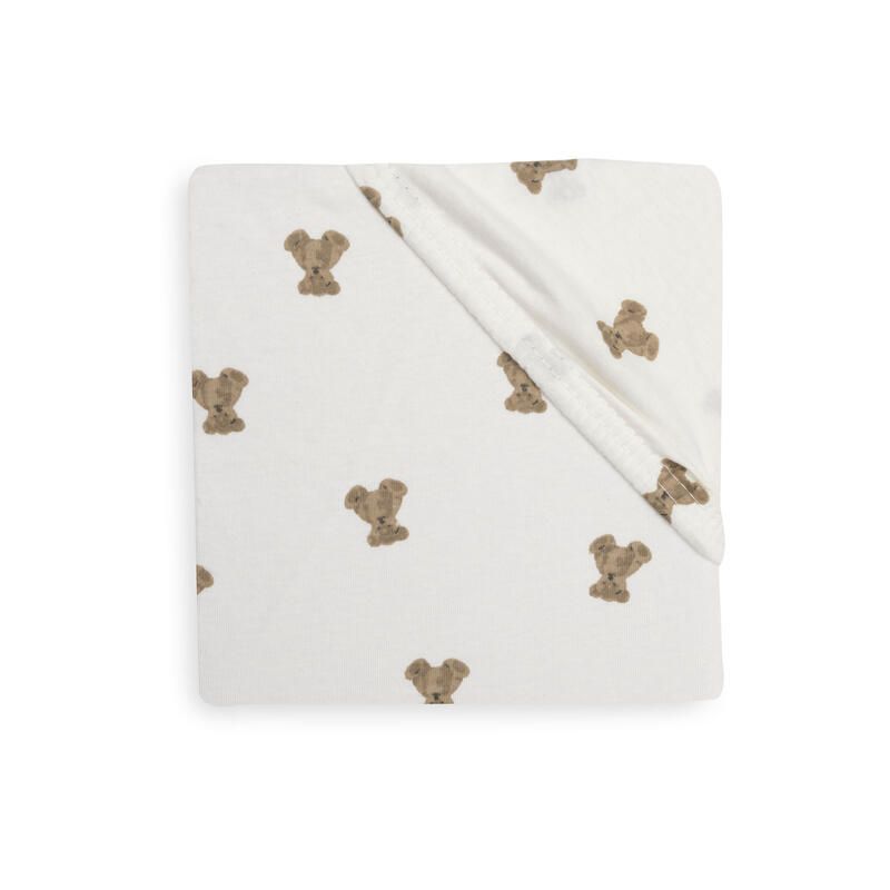 Drap-housse Jersey Mini Teddy Bear 60x120cm Multicolore - jollein