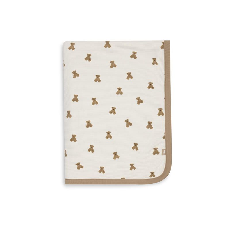 Couverture Little Waffle/Fluffy Mini Teddy Bear 100x150cm Multicolore - jollein