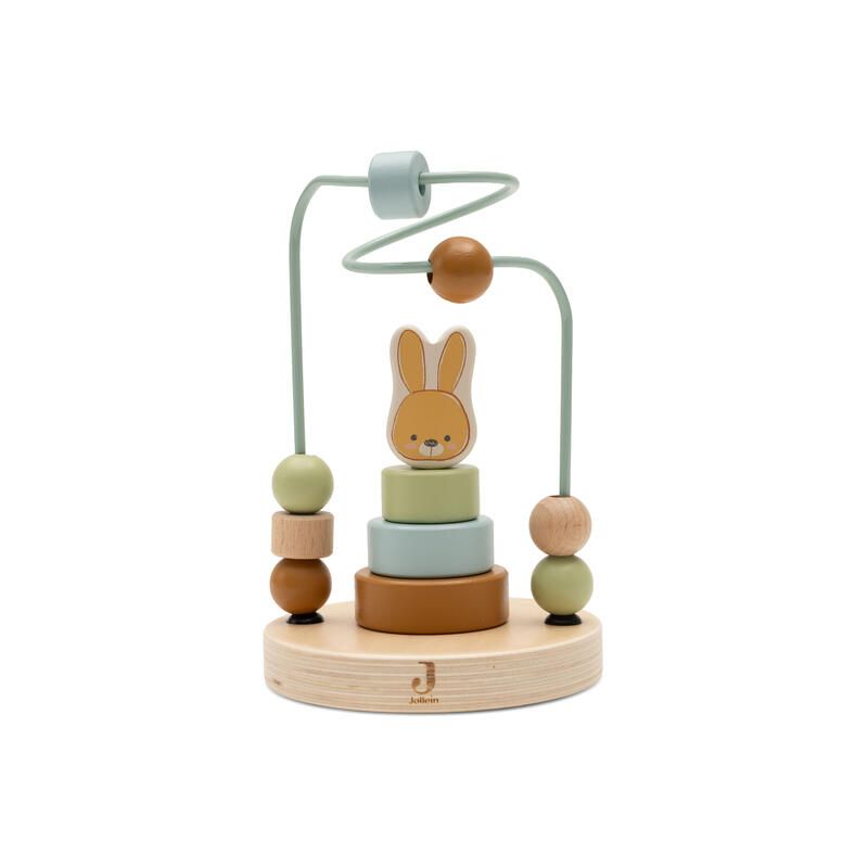 Boulier spirale/empilable en bois Bunny Luz Jollies Multicolore - jollein