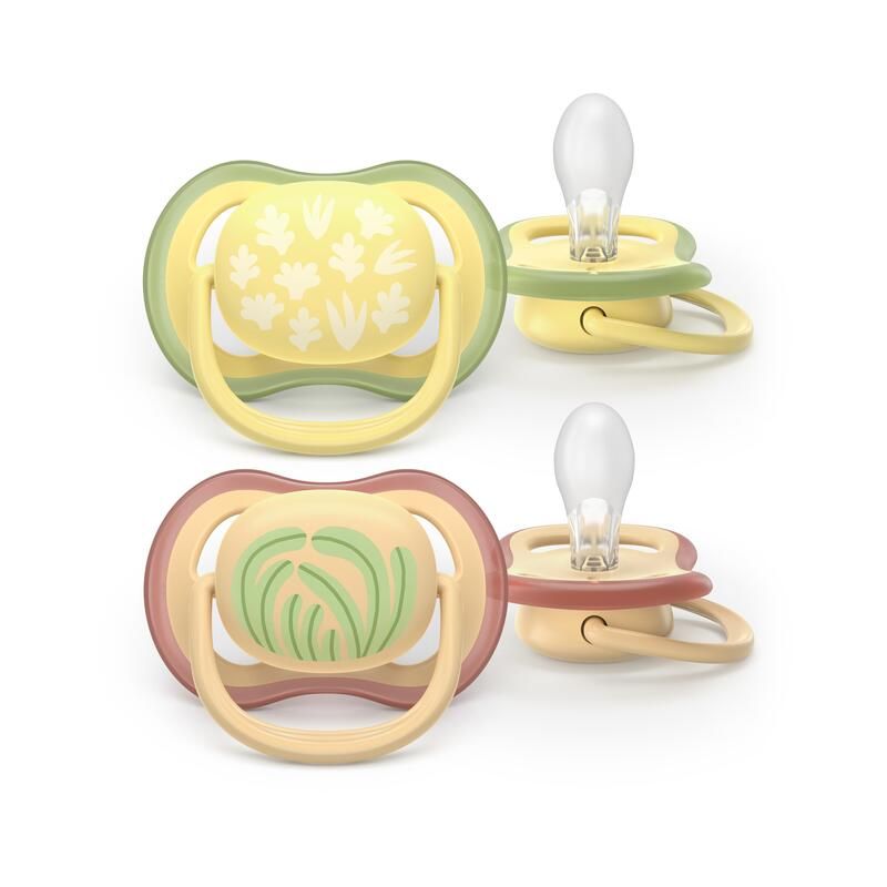 Lot 2 sucettes Ultra Air 0-6m Motif Nature - avent