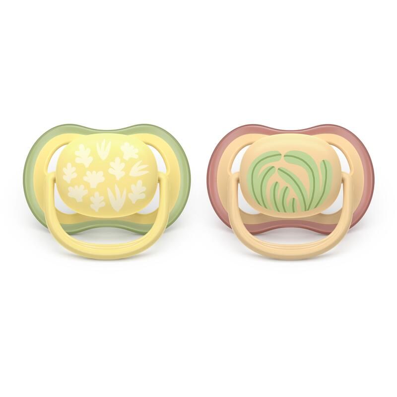 Lot 2 sucettes Ultra Air 0-6m Motif Nature - avent
