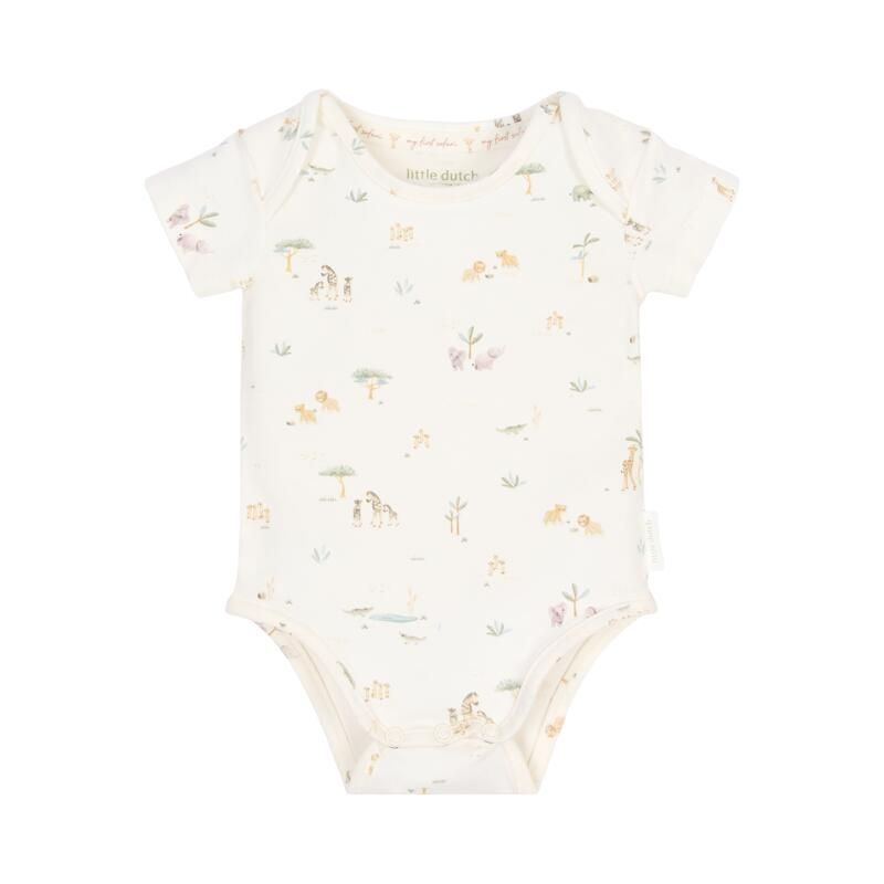 Body manches courtes Little Safari 2-4m Beige - little dutch