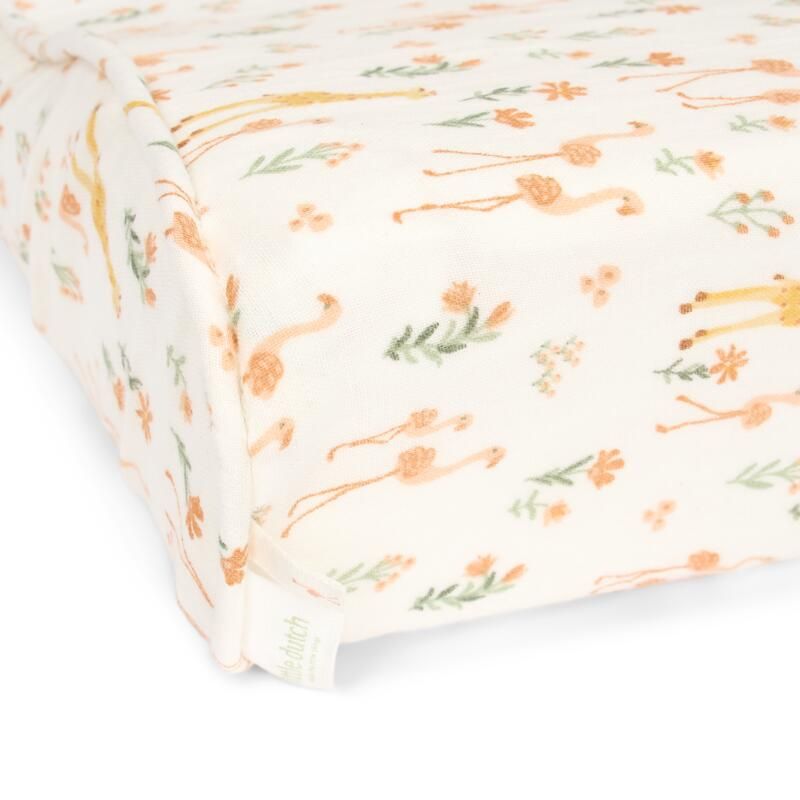 Housse pour matelas à langer gaze de coton Blooming Safari - little dutch