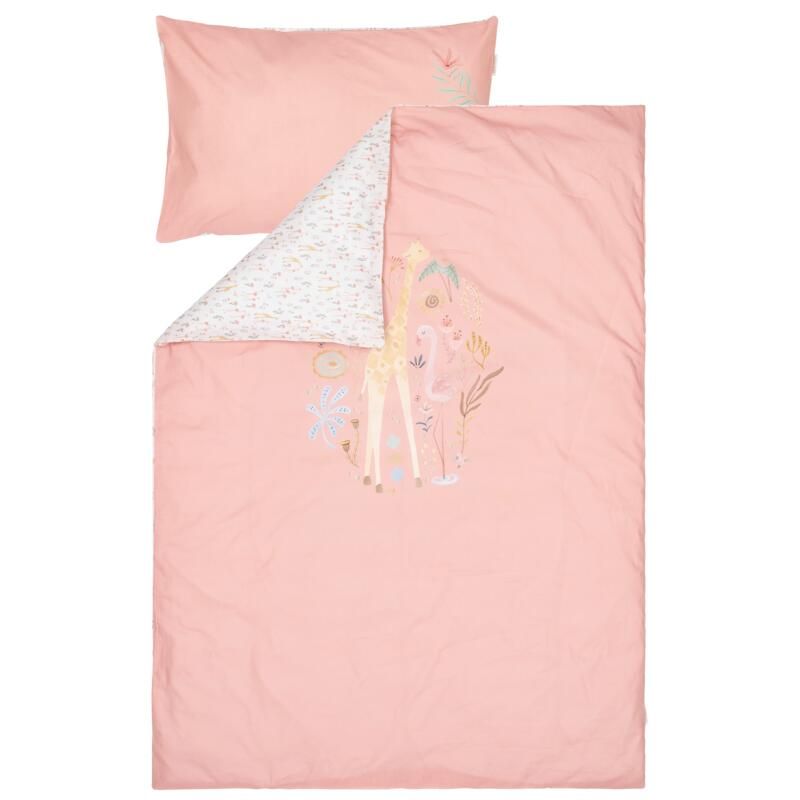 Housse de couette lit réversible enfant + taie 120x150cm Blooming Safari - little dutch