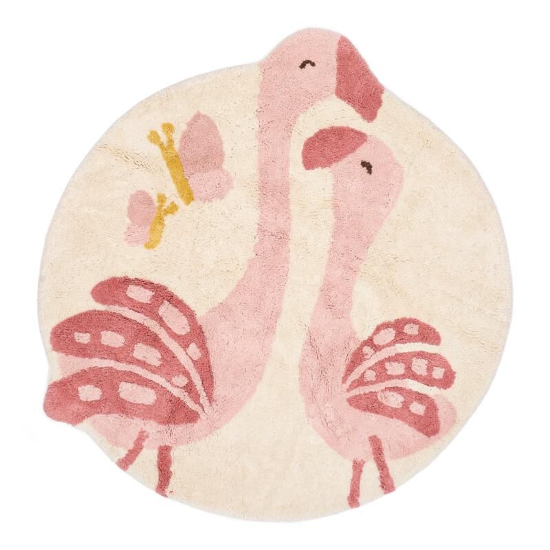 Tapis Flamant Rose 110x110cm  - little dutch