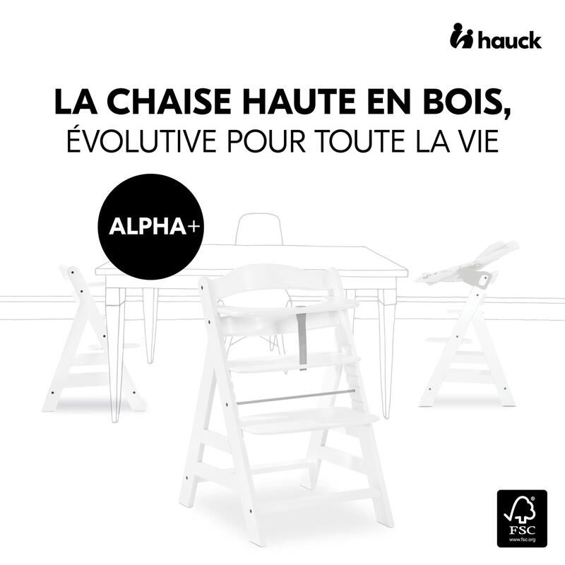 Chaise Haute Alpha+ Blanc - hauck