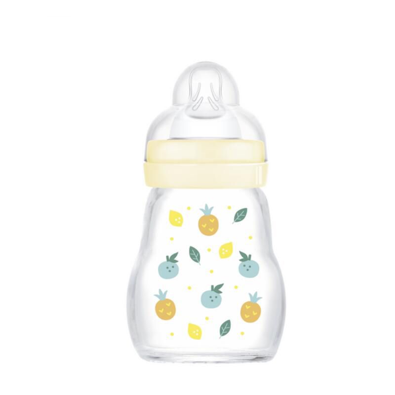 Biberon Verre 170ml 0-6 mois débit 1 Blanc - mam
