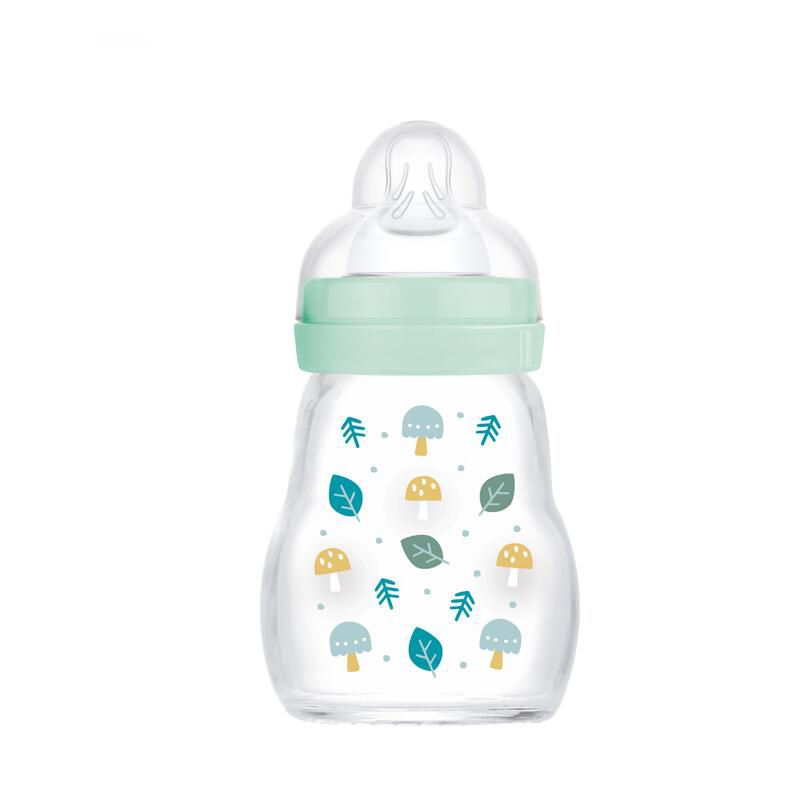 Biberon Verre 170ml 0-6 mois Débit 1 Bleu - mam