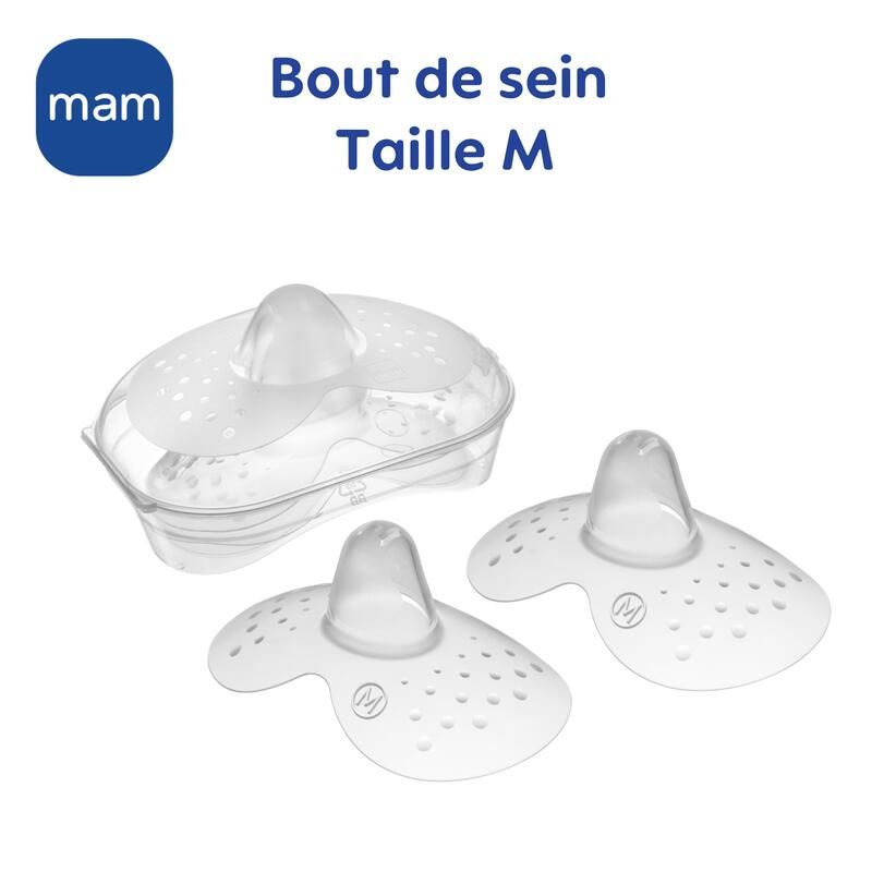 Lot de 2 bouts de sein Silicone Taille M - mam