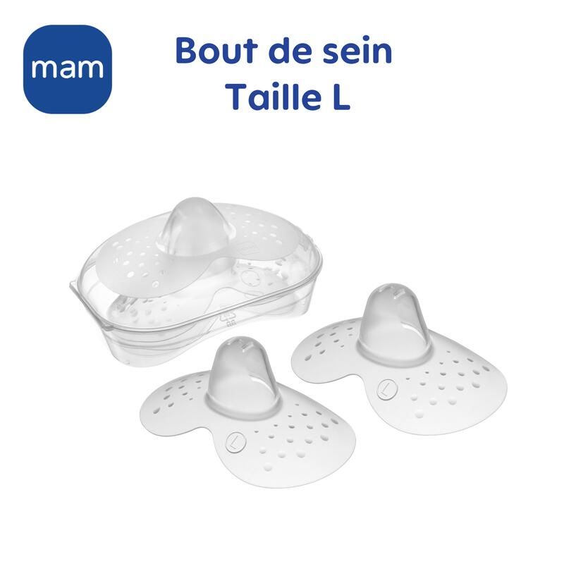 Lot de 2 bouts de sein Silicone Taille L - mam