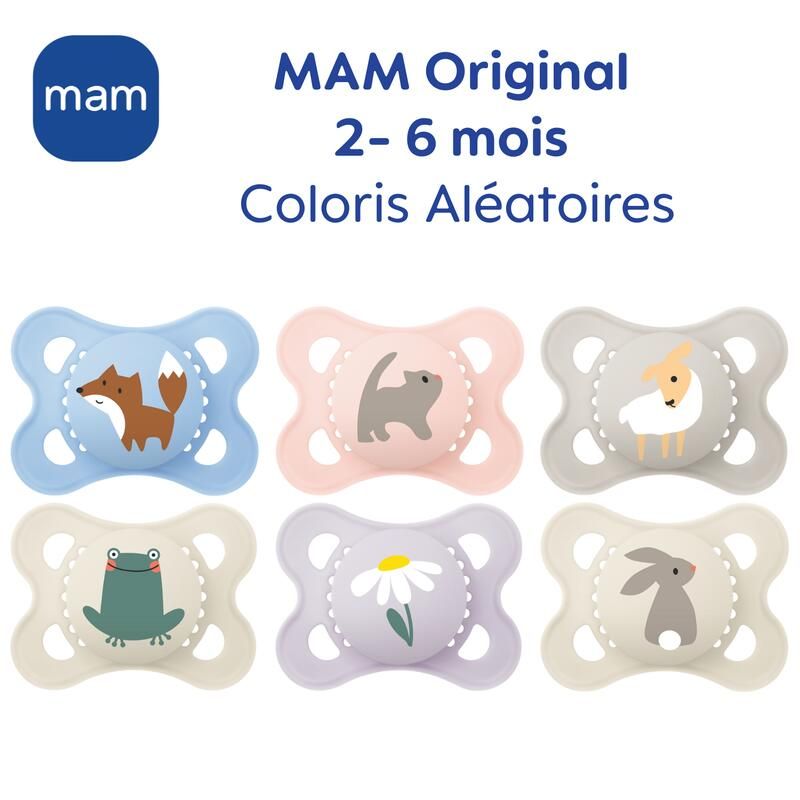 Lot de 2 Sucettes Nature Original 2-6m - mam