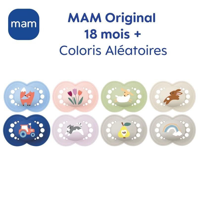 Lot de 2 Sucettes Nature Original 18m+ - mam