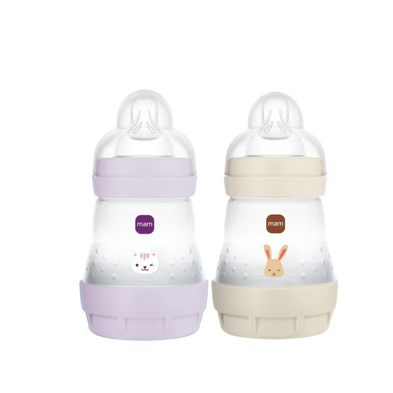 Lot de 2 Biberons Anti-colique 160ml Lilas Sable - mam
