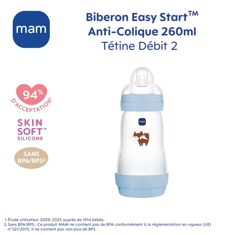 Biberon Anti-colique 260ml Ocean - mam