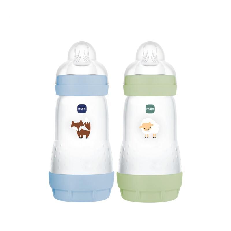 Lot de 2 Biberon Anti-colique 260ml Ocean Sable - mam
