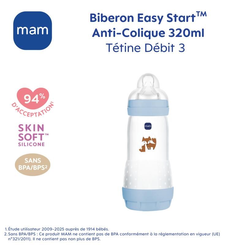 Biberon Anti-colique 320ml Ocean - mam