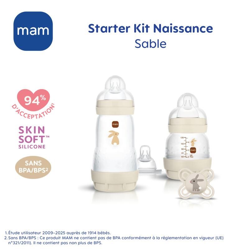 Starter Kit de Naissance 0-6 mois Sable - mam