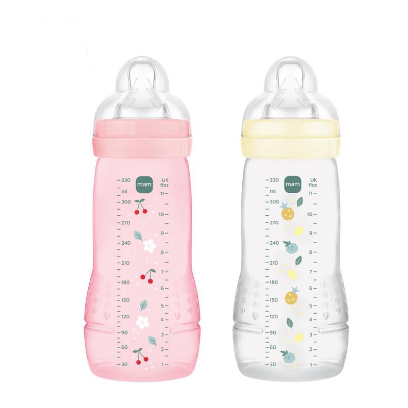 Lot de 2 Biberons Easy Active 330ml Berry Pearl - mam