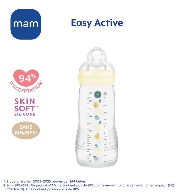 Biberon Easy Active 330ml Pearl - mam