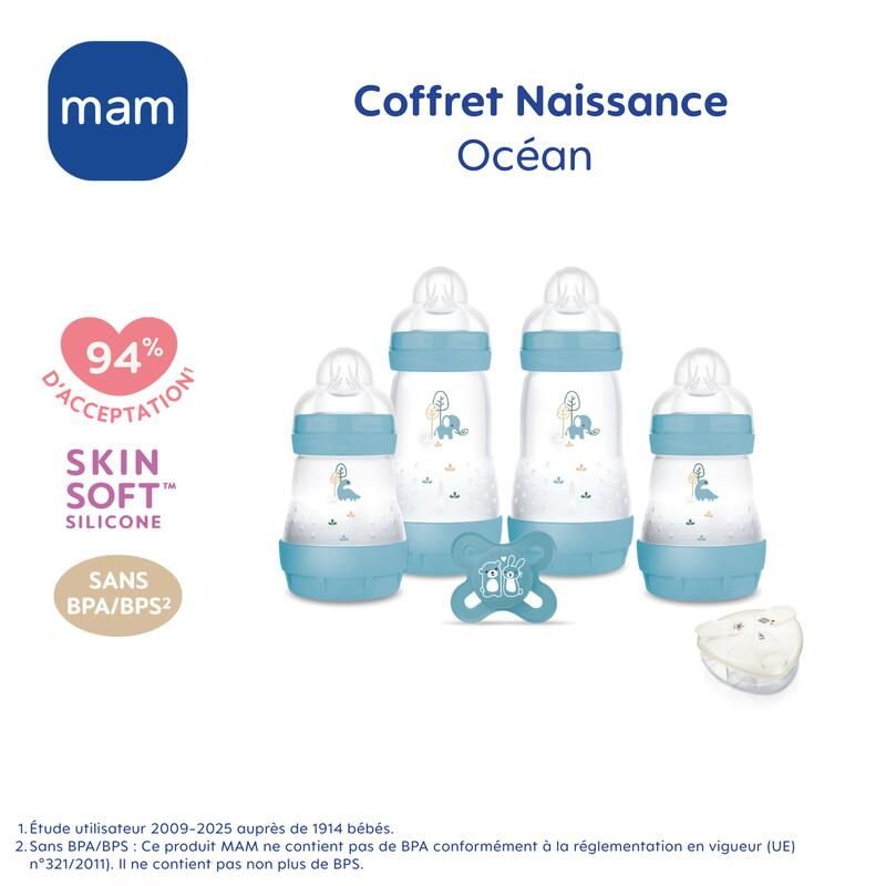 Coffret naissance Easy Start Anti Colique 0+ Ocean - mam