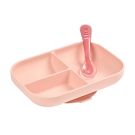 Set Repas Silicone 2 Pcs Compartimente Pink