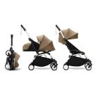 Poussette Yoyo3 Pack 0 Et 6 Toffee Cadre Blanc Stokke