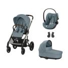 Poussette Trio Balios S Lux Tpe Cloud G I-size Nacelle Stormy Blue Cybex