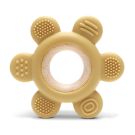 Anneau De Dentition Silicone Fleur + Hetre Jaune