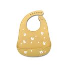 Bavoir Silicone Avec Recuperateur Jaune