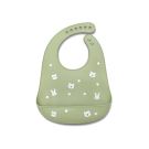 Bavoir Silicone Avec Recuperateur Vert