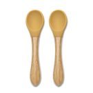 Cuilleres Silicones Manche Bambou X2 Jaune